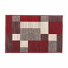 World Rug Gallery Contemporary Modern Geometric Boxes Design Non-Slip Area Rug 2' x 3' Red 506RED2X3